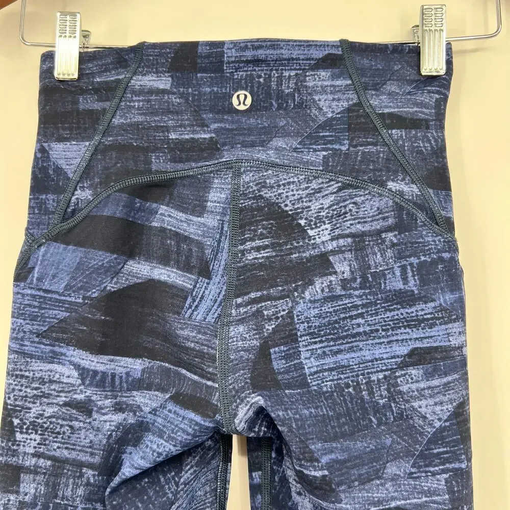 Lululemon Wunder Under Luxtreme High-Rise Crop Leggings Blue Midnight Size 4